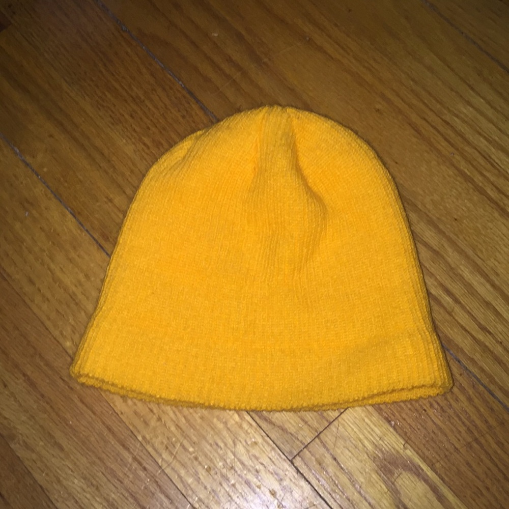 yellow beanie